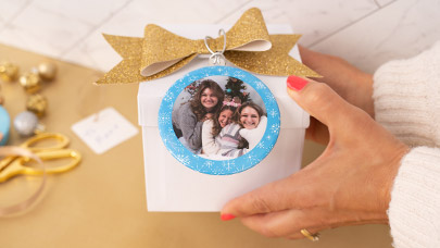Antique Snowflakes Christmas Photo Gift Template