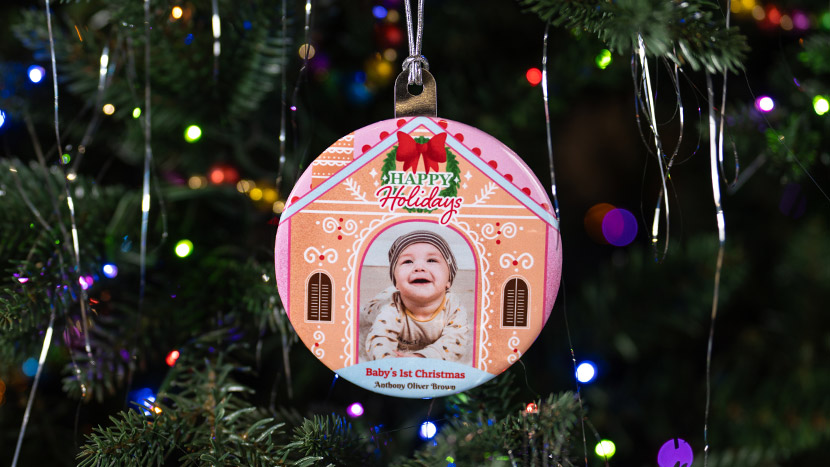 Gingerbread House Christmas Photo Gift Template