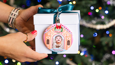 Gingerbread House Christmas Photo Gift Template