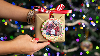 Gingerbread Christmas Photo Gift Template