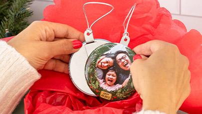 Holiday Wreath Christmas Photo Gift Template