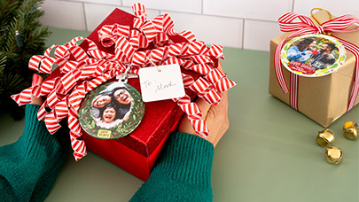 Holiday Wreath Christmas Photo Gift Template