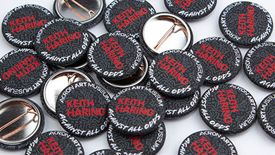 Keith Haring Buttons for Akron Art Museum