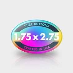 175x275 Inch Oval Bulldog Clip Buttons