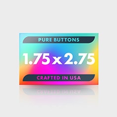 175x275 Inch Rectangle Bulldog Clip Buttons