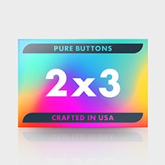 2x3 Inch Rectangle Bulldog Clip Buttons
