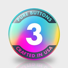 3 Inch Round Bulldog Clip Buttons