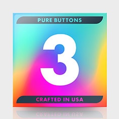 3 Inch Square Bulldog Clip Buttons