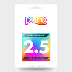 1 x 2.5" Square Custom Button Packs