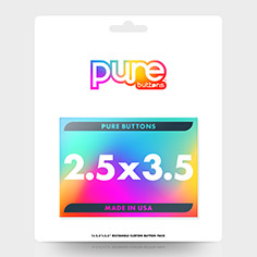 1 x 2.5"x3.5" Rectangle Custom Button Packs