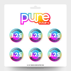 6 x 1.25" Round Custom Button Packs