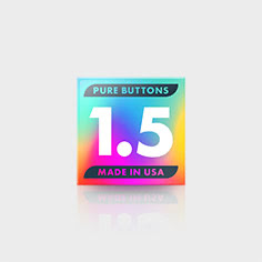 1.5 Inch Square Custom Buttons - Front View
