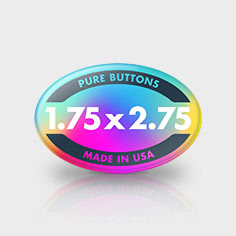 175x275 Inch Oval Custom Buttons