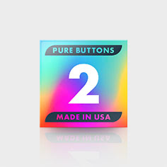 2 Inch Square Custom Buttons - Front View