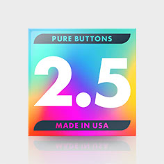 2.5 Inch Square Custom Buttons - Front View