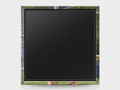 Square Photo Magnet - Back View