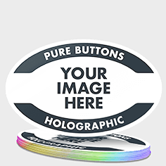 Oval Holographic Stickers