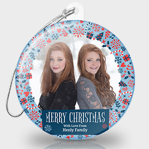 Christmas Photo Ornament - Christmas Confetti