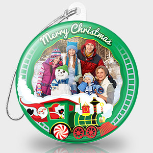 Christmas Photo Ornament - Christmas Train