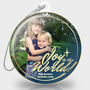 Christmas Photo Ornament - Joy To The World