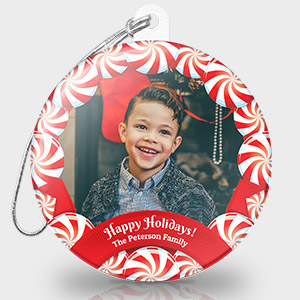 Christmas Photo Ornament - Peppermints
