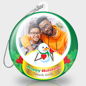 Christmas Photo Ornament - Snow Globe