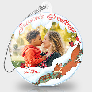 Christmas Photo Ornament - Winter Animals