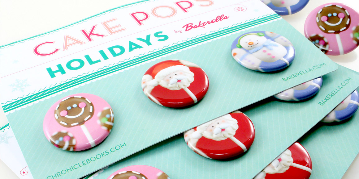 Custom Button Packs for Cake Pops Holidays by Bakerella (Chronicle Books)