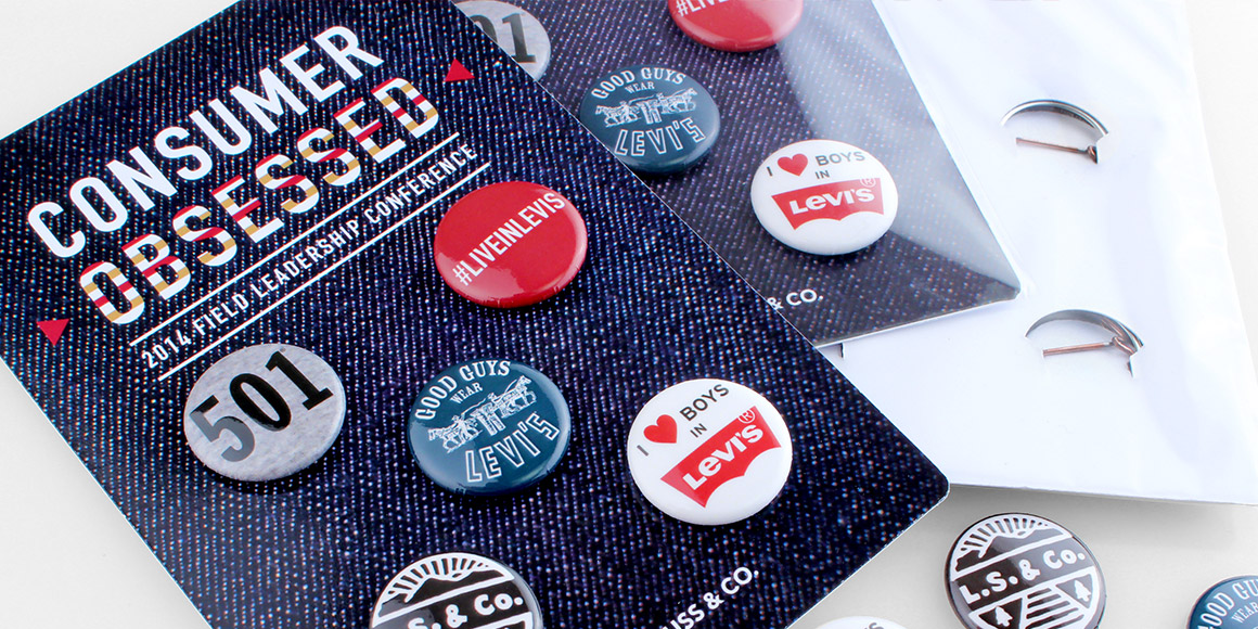 Custom Button Packs for Levi Strauss Jeans Company
