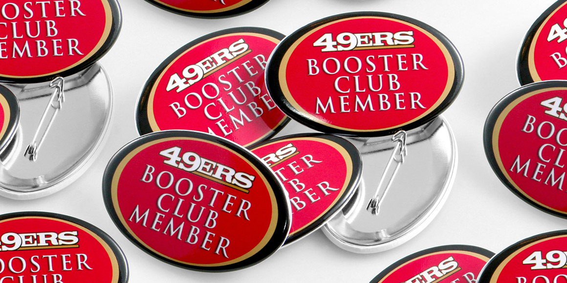 Oval Membership Badge - 49ers Booster Club Members