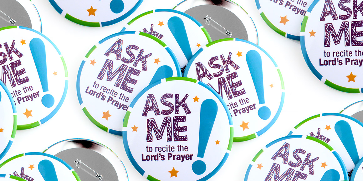 Ask Me To Recite The Lords Prayer Round Custom Buttons