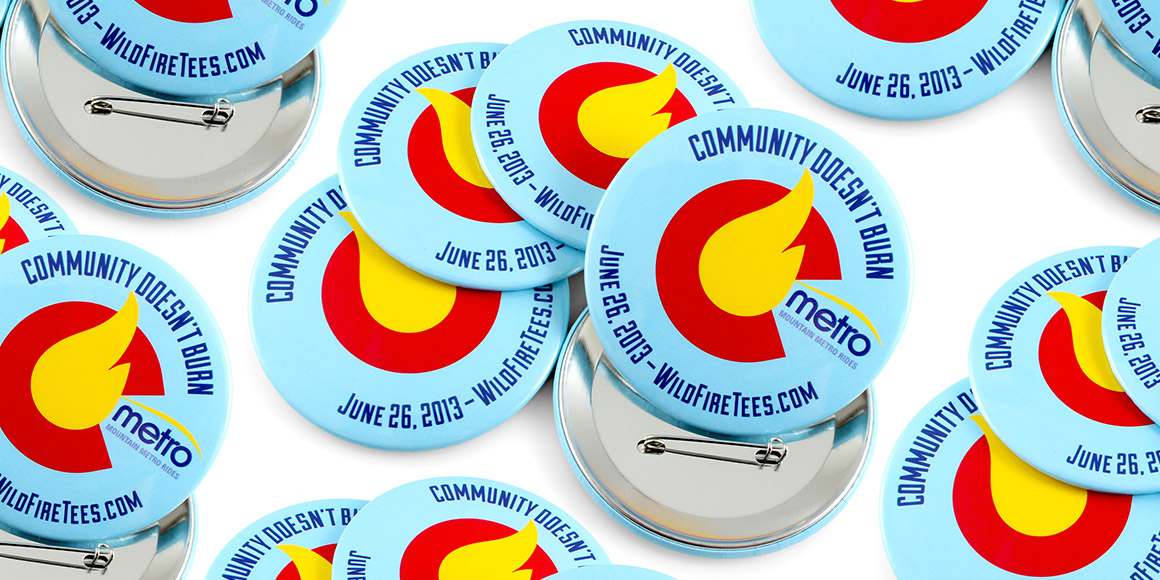 Round Buttons for Colorado Wild Fire Tees