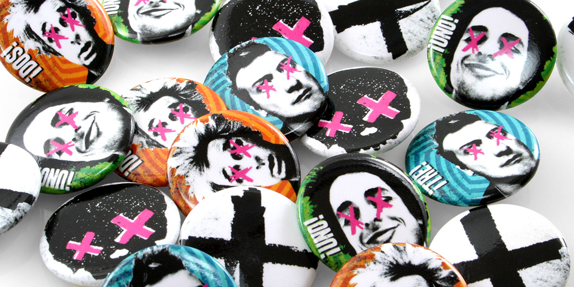 Round Custom Buttons for Green Day