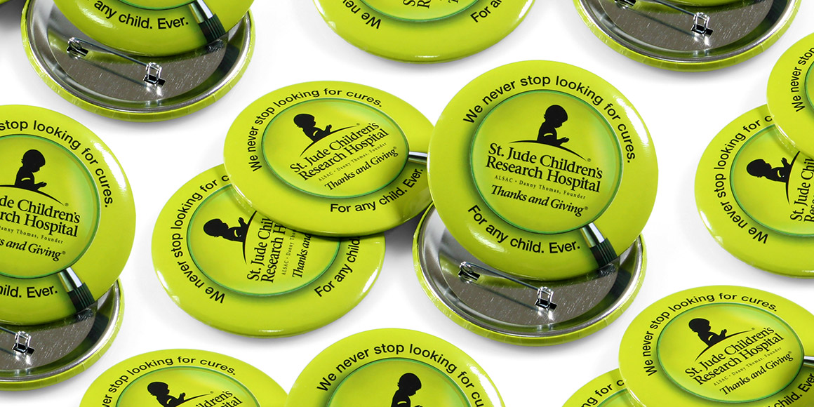 Round Custom Buttons for St. Jude Childrens Research Hospital