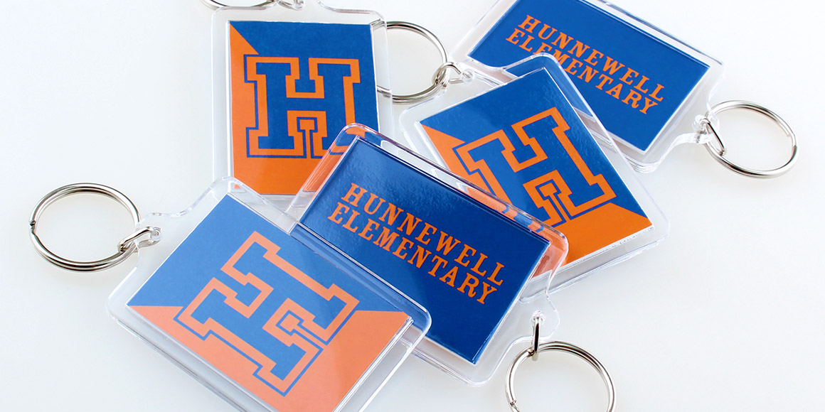 Rectangle Acrylic Keychains for Hunnewell Elementary