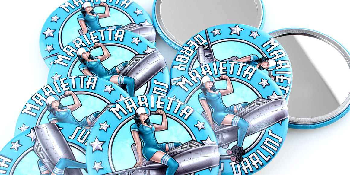 Marietta Derby Darlins Compact Custom Mirrors