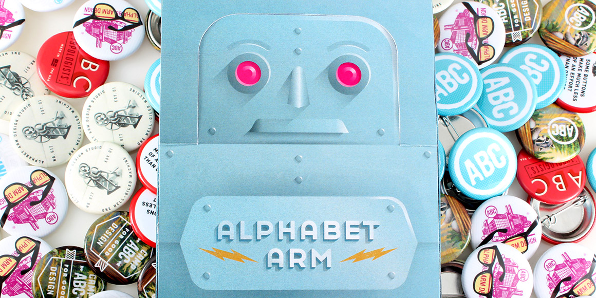 Alphabet Arm Design Custom Button Boxes, Retail Boxes