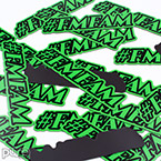 #FMFAM Green Die Cut Magnets