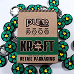 Kraft 100% Recycled Retail Display Boxes for Custom Buttons