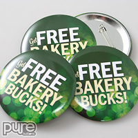 Food and Drink Custom Buttons Sample Photo