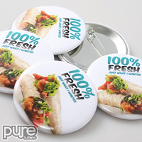 Food and Drink Custom Buttons Sample Photo