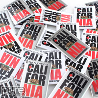 Cali for NIA 1.75x2.75 Inch Rectangle Metallic Custom Buttons