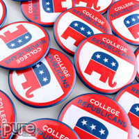 College Republicans 1.75 Inch Round Metallic Custom Buttons