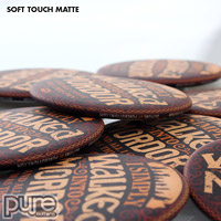 Soft-Touch Matte Finish Custom Buttons
