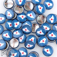 Maine 1 inch round custom buttons