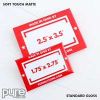 Soft Touch Matte Finish Custom Buttons