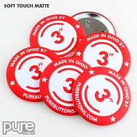 Soft Touch Matte Finish Custom Buttons