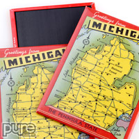 Michigan Tourism Souvenir Fridge Magnets