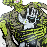 8-Bit Zombie Articulated Zombie Wall Decoration with Custom Top Card