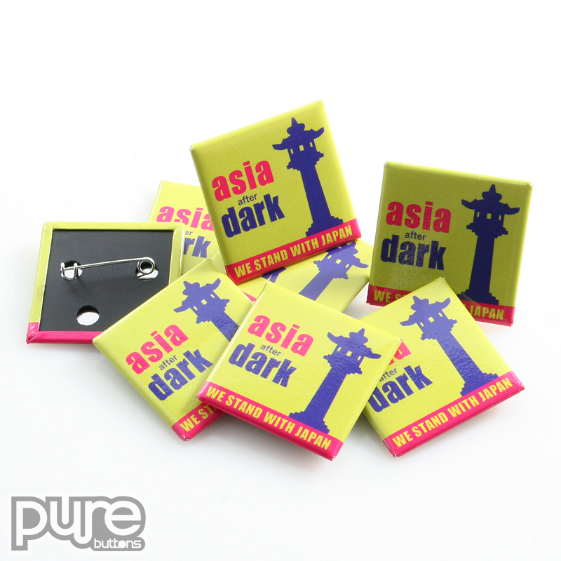 Asia After Dark Square Custom Buttons